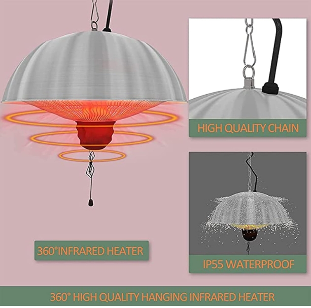 Workshop ceiling infrared heater